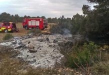 Extingit un petit incendi as Cap de Barbaria