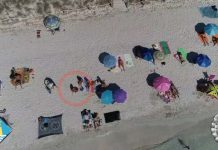 La policia vigila amb drons la venda ambulant a la platja d’Illetes
