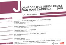 La setmana que ve es celebrarà la vuitena edició de les Jornades d’Estudis Locals Joan Marí Cardona