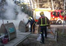 Sofocado un fuego en un contenedor soterrado de la Mola