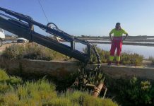 Jornada de limpieza del canal de desagüe de agua dulce de la Savina