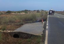 Petit incendi a la carretera de la Mola