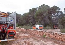 Sofocado un incendio en zona forestal de es Cap de Barbaria
