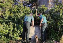 Guardia Civil, Policía Local y Bomberos rescatan a una mujer del interior de un pozo en Formentera