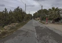 Corte de circulación por obras en la carretera de Porto-salè