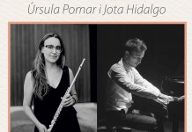 Recital «Llevant d’aires» de flauta travesera y piano con Úrsula Pomar y Jota Hidalgo CONCERT PIANO I FLAUTA Ursula Pomar i J Hidalgo
