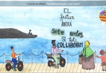 Inés Moyá y Anouk Klappe primer premio en los concursos escolares organizados por el Parlament balear Dibuix 1r Formentera Ines