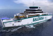 Baleària bota el primer ferry eléctrico «Cap de Barbaria» que incorporará el próximo verano a la línea entre las Pitiusas Baleària Ferry eléctrico Cap de Barbaria
