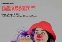 Llega a Sant Ferran «Cuentos Desenvueltos» de la mano de Laura Mandarina Cuentacuentos con Laura Mandarina
