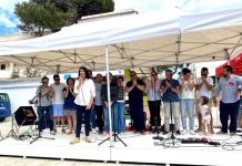 Promesas de avances en derechos sociales en la fiesta popular organizada por el PSOE con motivo del 1 de mayo Ana Juan en el acto socialista celebrado hoy en la Plaza de Europa de es Pujols