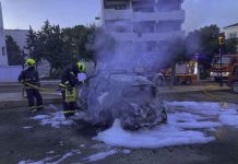 Es crema un cotxe a Formentera