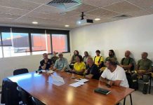 Reunión de coordinación entre los bomberos de Formentera y el IBANAT ante el inicio de la temporada de alto riesgo de incendios Reunión Bomberos Formentera e Ibanat