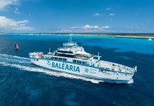 El ‘ferry’ eléctrico ‘Cap de Barbaria’ de Baleària reduce un 33% las emisiones de CO2 respecto al barco al que ha sustituido Barco Cap de Barbaria de la compañía naviera Baleària
