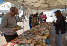 Formentera celebra Sant Jordi con libros y rosas en la plaza de la Constitución
