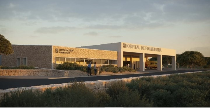 Maqueta del nuevo edificio junto al Hospital de Formentera