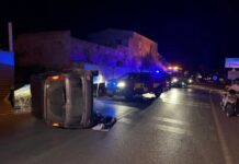 Accidente de tráfico en la rotonda de Can Ramon