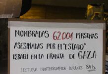 84 horas en el nombre de las víctimas de Gaza