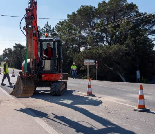Inicio de las obras previas al asfaltado de la PM-820