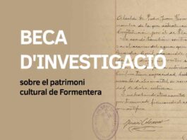 El Consell de Formentera convoca la Beca de Investigación 2026 sobre patrimonio cultural con una dotación de 8.500 euros Beca investigación 2026