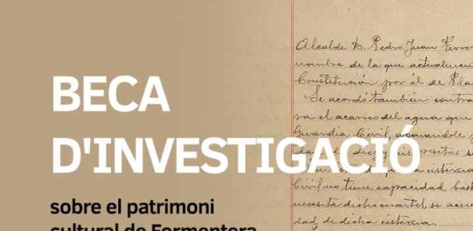 El Consell de Formentera convoca la Beca de Investigación 2026 sobre patrimonio cultural con una dotación de 8.500 euros Beca investigación 2026