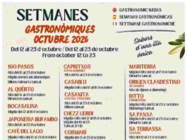 “Les Setmanes Gastronòmiques” de Formentera contarán con la participación de 26 restaurantes