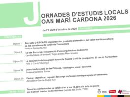 Les Jornades d’Estudis Locals Joan Marí Cardona tornen a l’octubre amb cinc mirades sobre el patrimoni i la memòria de Formentera