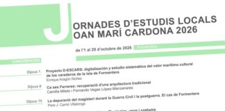 Les Jornades d’Estudis Locals Joan Marí Cardona tornen a l’octubre amb cinc mirades sobre el patrimoni i la memòria de Formentera
