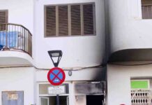 Bomberos de Formentera intervienen en un incendio en una sala de contadores de Sant Ferran