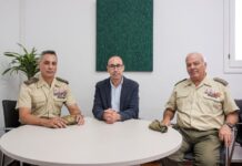 Visita institucional de representantes de las Fuerzas Armadas y la Guardia Civil a Formentera