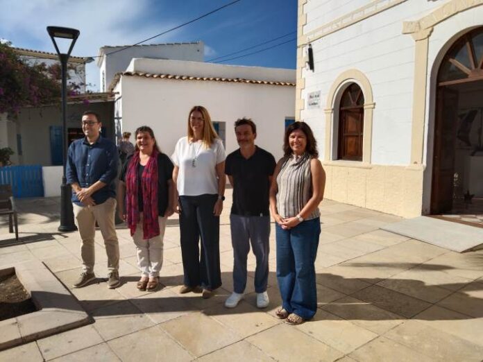 Neus Massanet durante su presentación esta mañana como candidata al Senado por la coalisión de izquierdas de Formentera