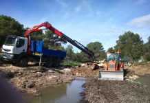 Limpieza en el Torrent de s’Alga