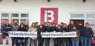 La totalitat dels treballadors subcontractats d’IB3 a les Pitiüses secunda la vaga