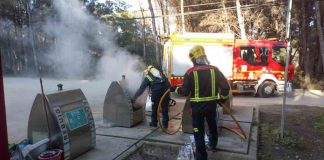 Sofocado un fuego en un contenedor soterrado de la Mola