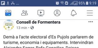 Sa Unió de Formentera denuncia el uso “descaradamente partidista” que GxF hace de las redes institucionales del Consell