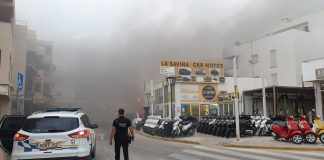 Incendio en Es Pujols