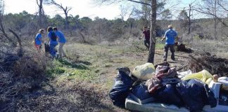 Voluntarios recogen 500 kilos de basura en la zona de Cala Saona
