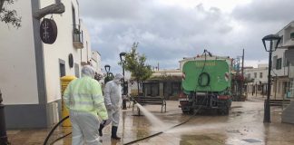 El Consell de Formentera extrema la limpieza de los principales núcleos urbanos