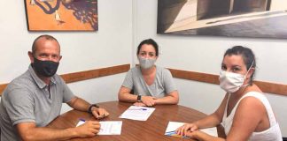 Firma del convenio de colaboración entre el Consell Insular y el Club Tennis Illa de Formentera