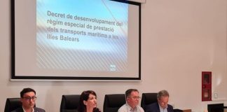 El Proyecto de Decreto de Transporte marítimo considera como servicios mínimos la primera y última barca entre las Pitiusas Imagen de la presentación llevada a cabo ayer en Formentera
