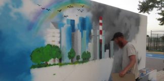 Nuevo mural de concienciación ambiental en el Casal de Joves Viking Fader