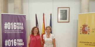 El Govern y los Consells Insulars se suman al sistema de seguimiento integral de casos de violencia de género Aina Calvo y Mercedes Garrido reunión Viogén