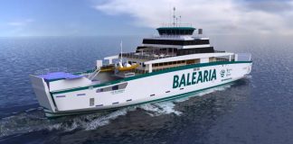 Baleària bota el primer ferry eléctrico «Cap de Barbaria» que incorporará el próximo verano a la línea entre las Pitiusas Baleària Ferry eléctrico Cap de Barbaria