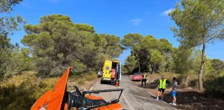 Dos personas graves tras un choque frontal en la carretera de Cala Saona Choque frontal carretera Cala Saona
