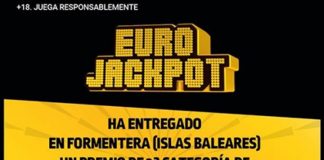 El ‘Eurojackpot’ de la ONCE deja casi un millón de euros a un vecino de Formentera en el Día de Illes Balears