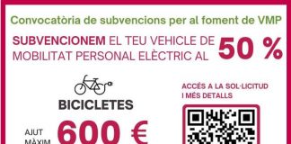 El Govern pone al alcance de la ciudadanía un millón de euros para la adquisición de vehículos de micromovilidad eléctrica Ayudas para la adquisición de bicicletas y monopatines eléctricos