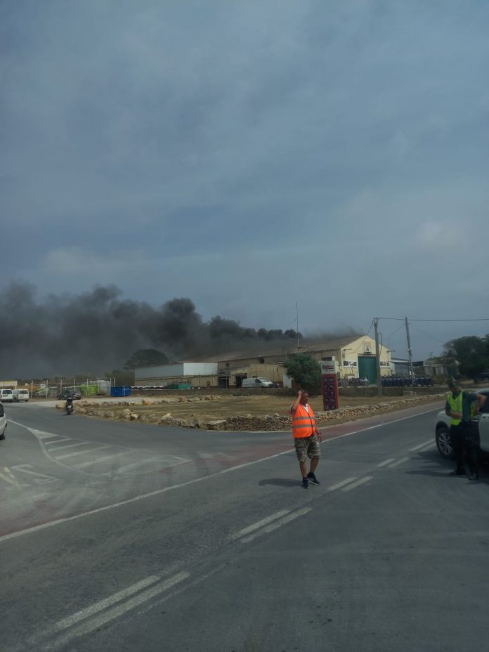 incendio zona industrial