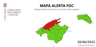 Medio Ambiente adapta las alertas por riesgo de incendio forestal a la normativa estatal Mapa alerta de fuego en Baleares