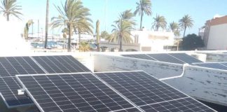 Finaliza la instalación de paneles solares en la sede de la Escuela de Vela de Formentera Placas solares Escuela de Vela