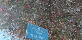 El Consell de Formentera instalará placas identificativas en calles y vías de la isla entre el 19 y el 21 de marzo Cartel indicativo de una calle en Formentera