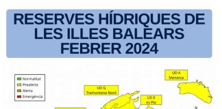 Formentera sale de la situación de alerta gracias a las últimas lluvias Datos Reservas hídricas febrero 2024